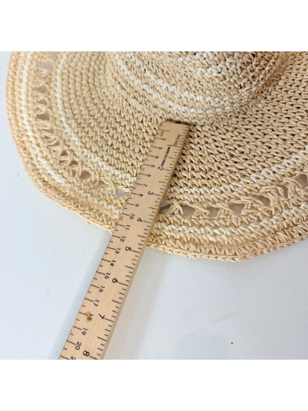 Summer Festival Sun Hat Open Weave Floppy Wide Brim Boho Beach Straw Travel